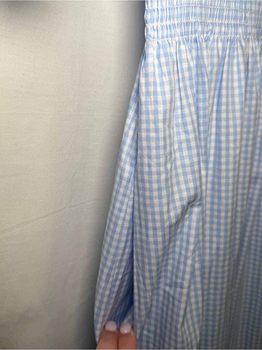 Hill House Home The Louisa Nap Dress Hydrangea Gingham Size Large L Like New - Picture 6 of 8